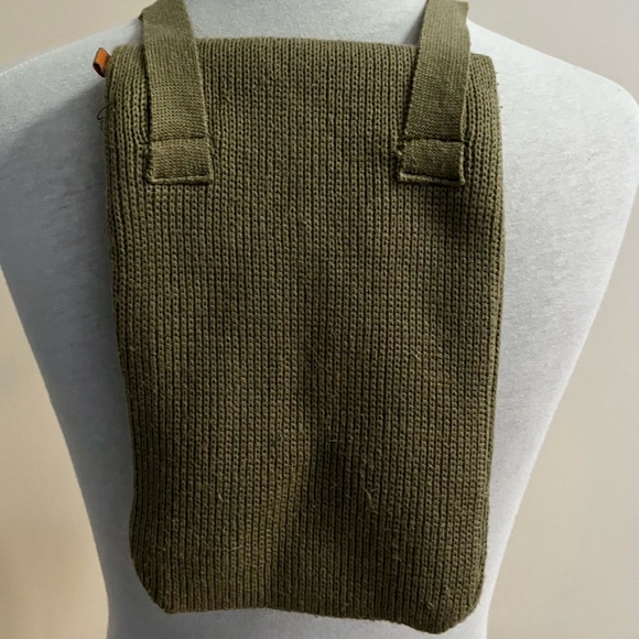 Y2K-La Senza Girl~Junior Girl~Cross Body Purse~Green & Orange~Knit Fabric - Picture 3 of 7